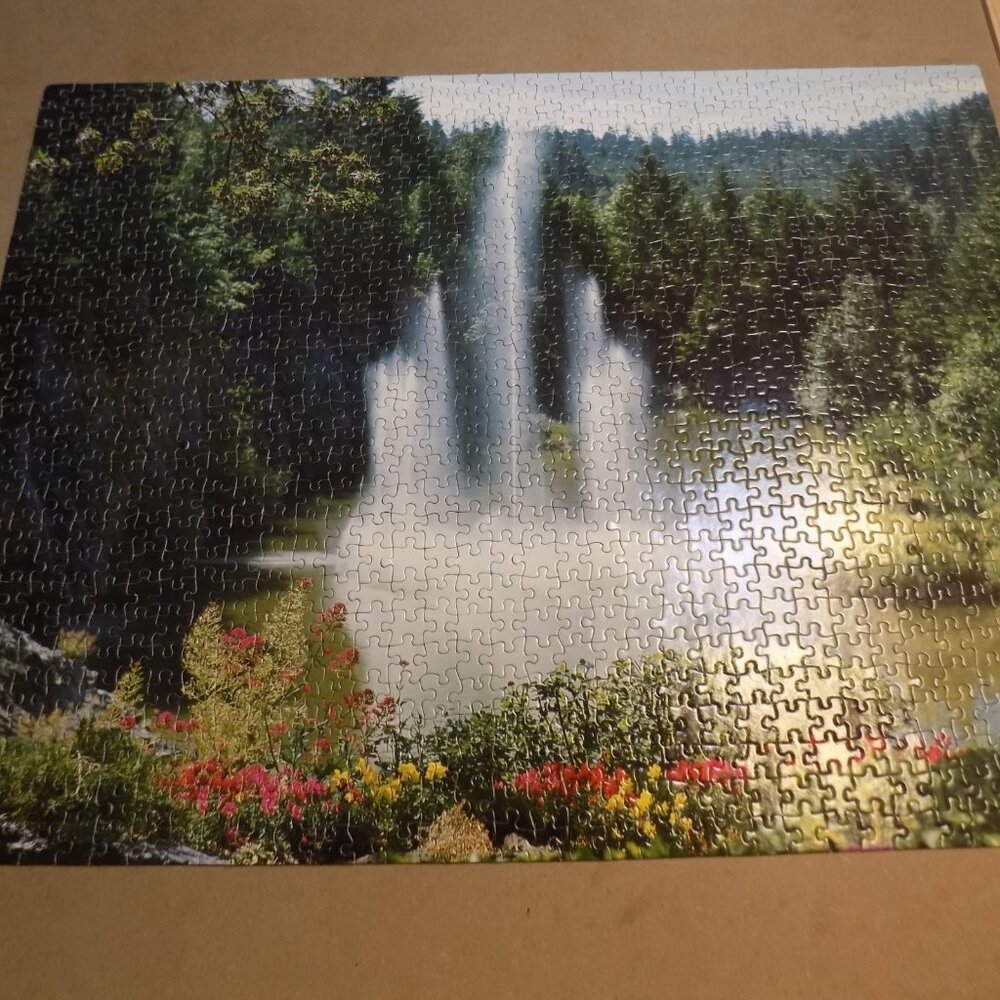 Big Ben 50th Anniversary Burkhart Gardens 1000 pc Jigsaw Puzzle 20"x26" COMPLETE